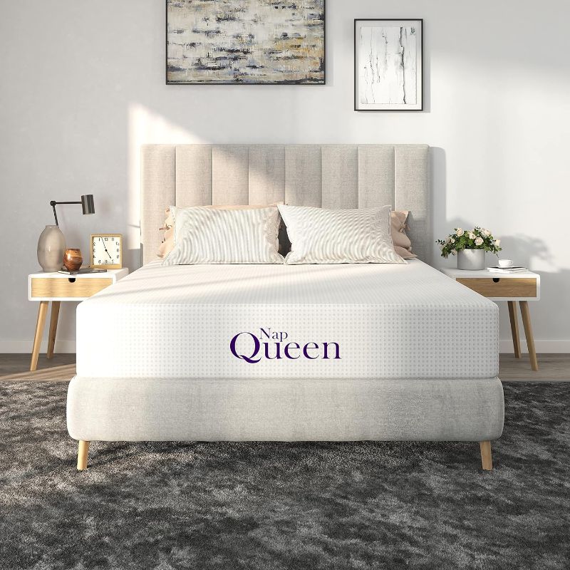 Photo 1 of ***USED - NO PACKAGING***
NapQueen 10 Inch Queen Size Mattress, Bamboo Charcoal Memory Foam