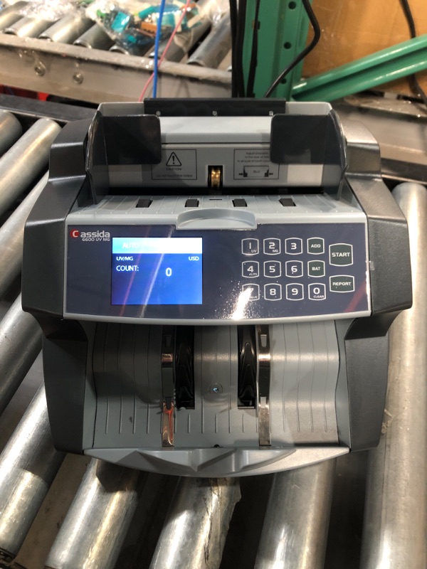 Photo 2 of (READ NOTES) Cassida 6600 UV/MG – USA Business Grade Money Counter with UV/MG/IR Counterfeit Detection – Top Loading Bill Counting Machine w/ ValuCount™, Add and Batch Modes – Fast Counting Speed 1,400 Notes/Min UV/MG Counterfeit Detection Machine