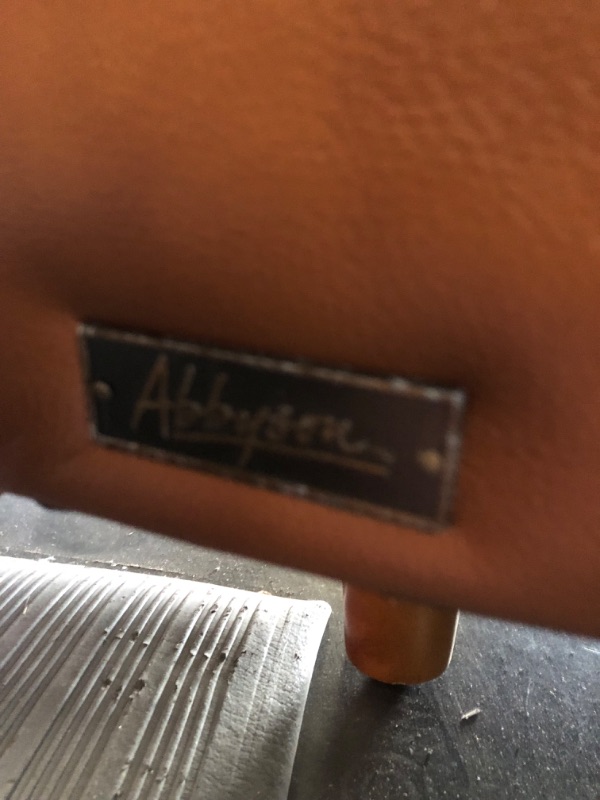 Photo 8 of (READ NOTES) Hobbes Mid-Century Leather Sofa - Abbyson Living
