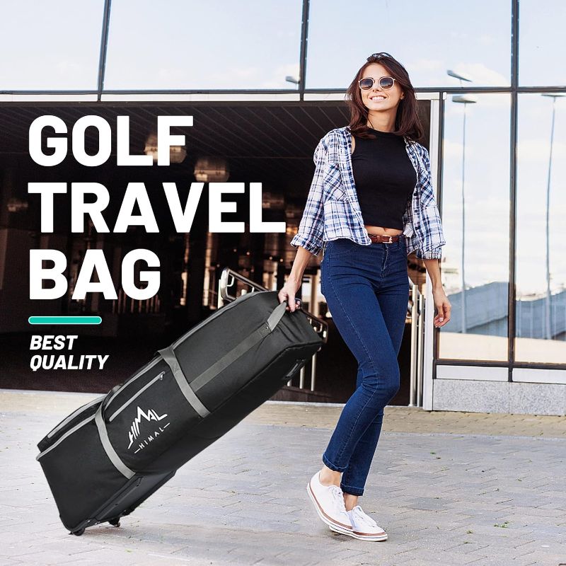 Photo 1 of (READ NOTES) GoHimal Golf Travel Bag  900D Heavy Duty Oxford Fabric Golf Travel Case for Airlines with Wheels