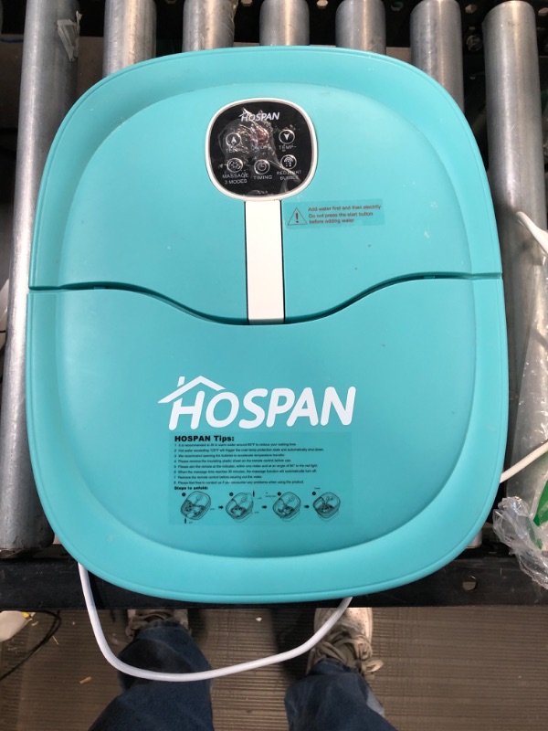 Photo 2 of USED** HOSPAN Collapsible Foot Spa Electric Rotary Massage, Foot Bath with Heat, Bubble, Remote