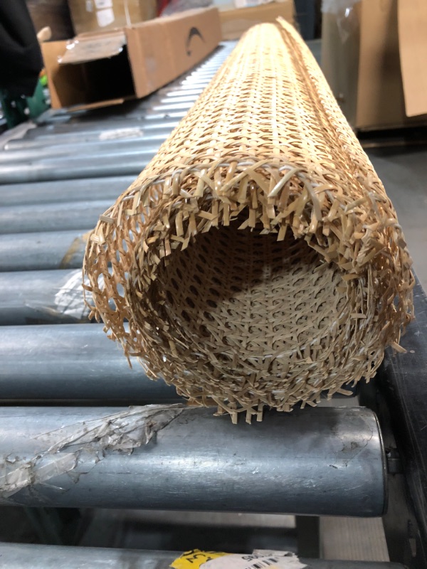 Photo 3 of 38 IN Width, UNKNOWN EXACT LENGTH**  Cane Webbing, Natural Rattan Webbing for Caning Projects, Woven Open Mesh Cane 