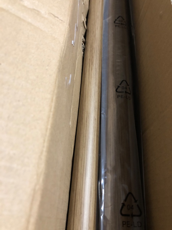 Photo 1 of (READ NOTES) Wood Curtain Rods for Windows: 1 Inch Diameter Adjustable Drapery Rods 48" to 86", Decorative Window Curtain Rods with Leaf Pattern Finials,2 Pack Heavy Duty Curtain Rods for Bedroom Kitchen Window Office 48"-86" Brown
