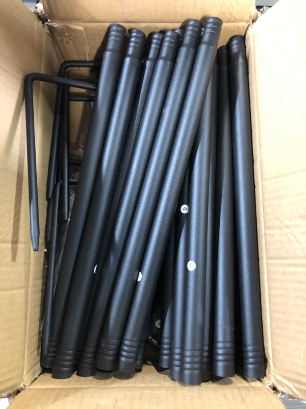 Photo 1 of (READ NOTES) Lightdot Outdoor String Light Poles, 9FT Metal Patio Light Poles Post for Outside with Fork for Outside Hanging Backyard Garden, Deck Lighting Stand for Parties, Wedding, Halloween Decor Pole 2 Pack