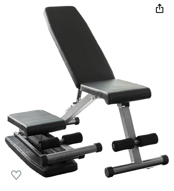 Photo 1 of (READ NOTES) Finer Form 5-in-1 Weight Bench, Adjustable & Foldable for Bench Press, Strength Training and Full Body Workout. Perfect for Dumbbell Sets or an Adjustable Dumbbell Set in Your Home Gym- Free PDF Workout Chart Included