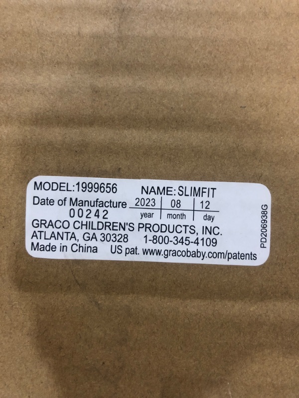 Photo 3 of (READ NOTES) Graco SlimFit 3 in 1 Car Seat, Slim & Comfy Design Saves Space in Your Back Seat, Annabelle, 1 Count (Pack of 1) SlimFit Annabelle