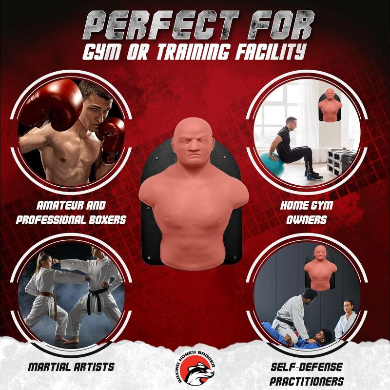 Photo 4 of (READ NOTES) Boxing Honey Badger Wall-Mounted Punching Dummy Boxing Punching Bag Martial Arts Training Dummy