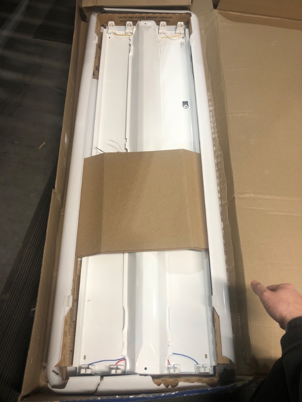 Photo 2 of (READ NOTES) Lithonia Lighting 739261 LED Linear Flush Mount Ceiling Light, 32 watts, 4 Feet, White