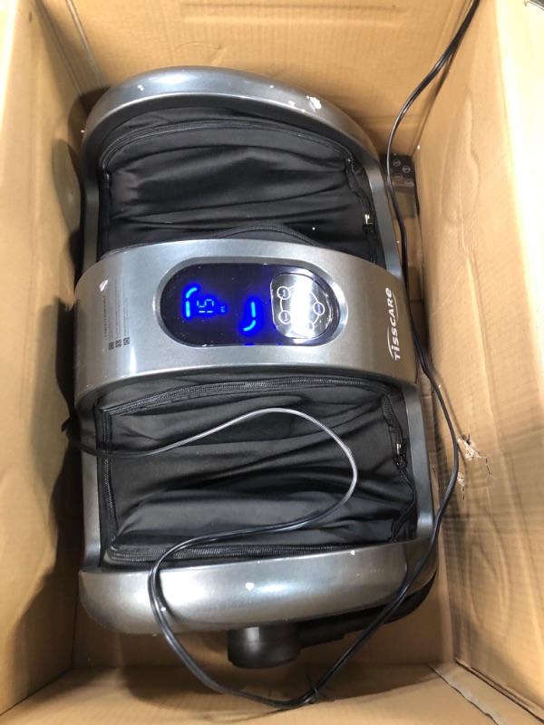 Photo 2 of (READ NOTES) TISSCARE Shiatsu Massage Foot Massager Machine - Improves Blood Flow Circulation, Deep Kneading & Tissue with Heat /Remote, Neuropathy, Plantar Fasciitis, Diabetics, Pain Relief Upgrade Gray