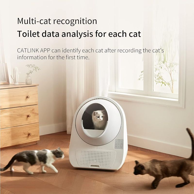 Photo 6 of (READ NOTES) CATLINK Self Cleaning Automatic Litter Box for Cats 3.3~22lbs-APP Control,Double Odor Removal-Extra Large with 40 Liners&1 Carbon Filter Box Included -Smart Robot Cat Litter Box (2023 New Version)
