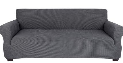 Photo 1 of (READ NOTES) JINAMART Slipcover Stretch Elastic Couch Cover Sofa 4 Seat, 1-Piece (Dark Grey, X-Large) X-Large Dark Grey