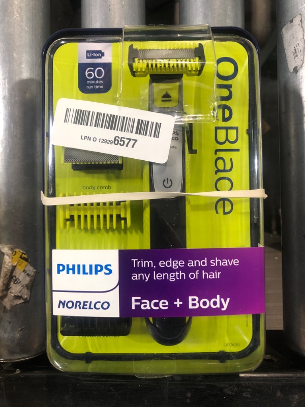 Photo 2 of (READ NOTES) Philips Norelco OneBlade Face + Body Hybrid Electric Trimmer and Shaver, QP2630/70