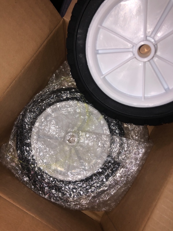 Photo 2 of 7 Inch Wheels Replaces for Oregon 72-107, 2 Pack Universal Wheels Tires Compatible with Craftsman JD Lawnmower Edger, BBQ Grills, Radio Flyer Wagon, Hand Truck, Utility Cart, Snowblower