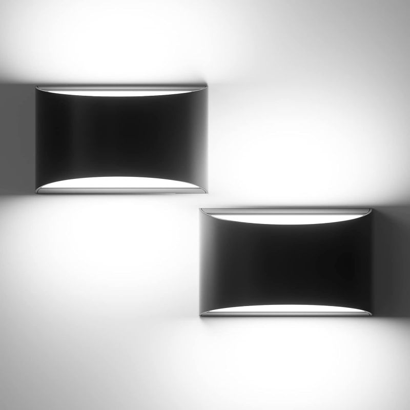 Photo 1 of (READ NOTES) Sobrovo Modern Wall Sconce Set of 2 -White 4500K 10W Led Wall Sconce Indoor, (WHITE) 
