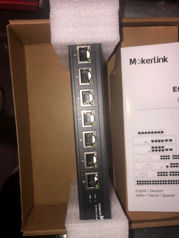 Photo 3 of (READ NOTES) MokerLink 8 Port 2.5G Ethernet Managed Switch, 8 x 2.5GBASE-T Ports, Compatible with 10/100/1000Mbps, L2 Web Managed Fanless Network Switch 8x2.5G Managed