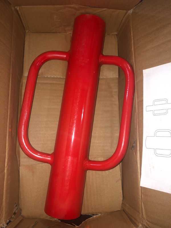 Photo 2 of (READ NOTES) Gtongoko Fence Post Driver/Rammer 18LB Heavy Duty Hand Post Pounder with Handle for U Fence Post, Post Hole Diggers Red 17 Inch 18LB Red