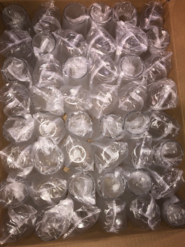 Photo 2 of (READ NOTES) 48 piece Stemless Unbreakable Crystal Clear Plastic Wine Glasses Set of 48 (9 Ounces)
