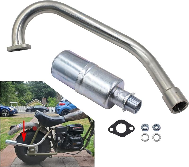 Photo 1 of (READ NOTES) Exhaust with Muffler for Coleman CT200U BT200X CT200U-EX 196cc/6.5HP Baja Warrior Engine Go Kart and Mini Bike