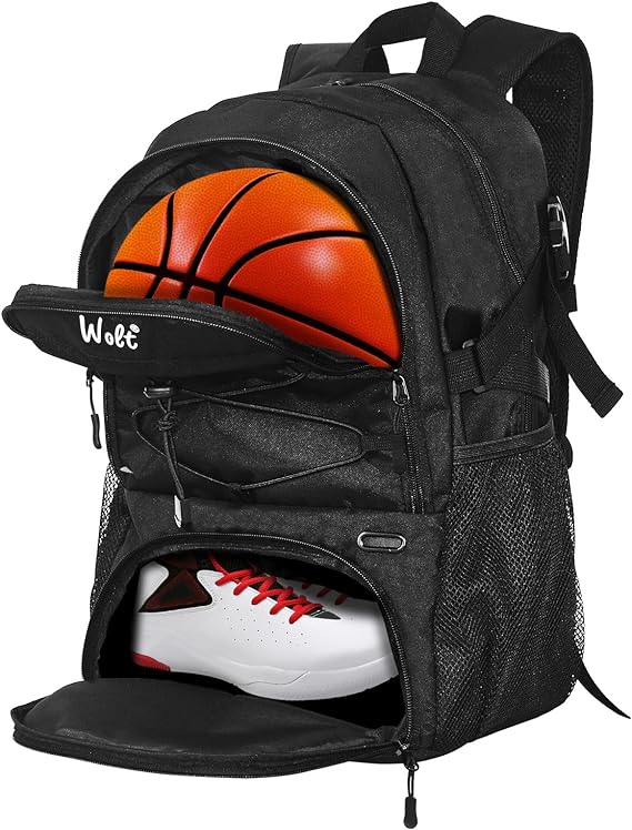 Photo 1 of (READ NOTES) WOLT | Basketball Backpack Large Sports Bag with Separate Ball holder & Shoes compartment, Best for Basketball, Soccer, Volleyball, Swim, Gym, Travel
