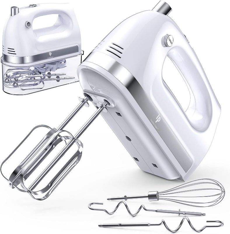 Photo 1 of (READ NOTES) LILPARTNER Hand Mixer Electric, 400W Food Mixer 5 Speed Handheld Mixer, 5 Stainless Steel Accessories, Storage Box, Kitchen Mixer with Cord for Cream, Cookies, Dishwasher Safe