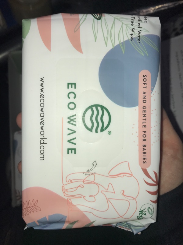 Photo 3 of (READ NOTES) ECO WAVE Baby Wipes, 100% Biodegradable & Compostable Eco-Friendly Bamboo Water Wipes, Unscented, Hypoallergenic, Vegan, Alcohol-Free, Suitable For Sensitive Skin, 768 Wipes
