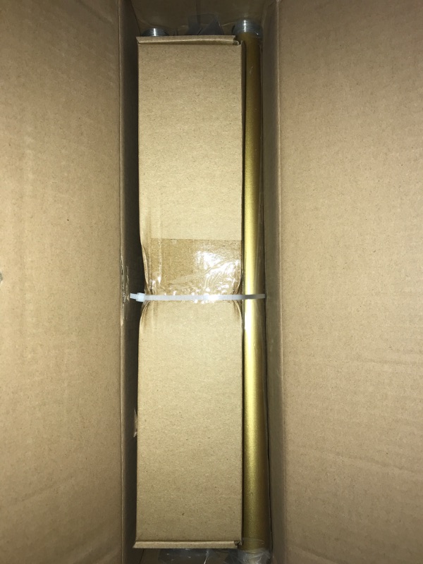 Photo 2 of (READ NOTEs) HEI! DEAR Gold Curtain Rods 48 to 84 Inch(4-7FT),1 Inch Heavy Duty Curtain Rods,Adjustable Curtain Rod Set,Modern Decorative Drapery Rods,Telescoping Single Window Curtains Rods 36-88",Brass Gold
