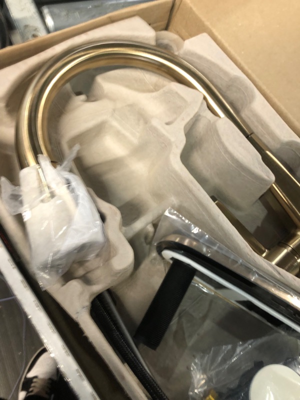 Photo 2 of ***USED - DIRTY - UNABLE TO TEST***
Delta Faucet Lenta Gold Kitchen Faucet, Kitchen Faucets with Pull Down Sprayer