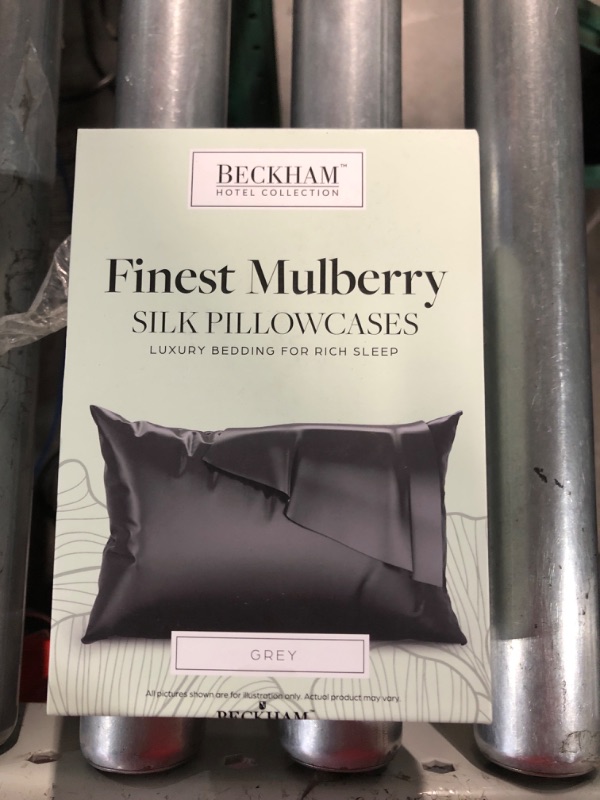Photo 1 of Beckham Hotel Collection Silk Pillowcase for Hair and Skin - Pack of 2 Standard Size Silk Pillow Cases for Frizz, Split Ends and Acne Control
