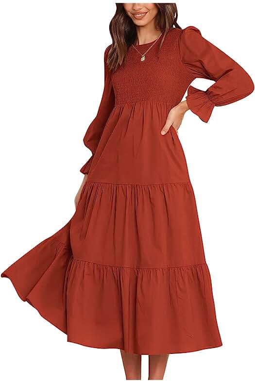 Photo 1 of LOGENE Womens Casual Long Puff Sleeve Crew Neck  L