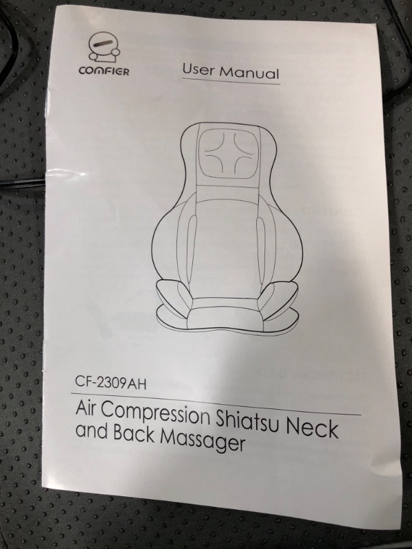 Photo 2 of Comfier Shiatsu Neck & Back Massager with Heat, 2D/3D Kneading Massage Chair Full Body, Chair Massager with Heat & Adjustable Compression, Massage Chair Pad for Full Back, Massage Seat for Men/Women White