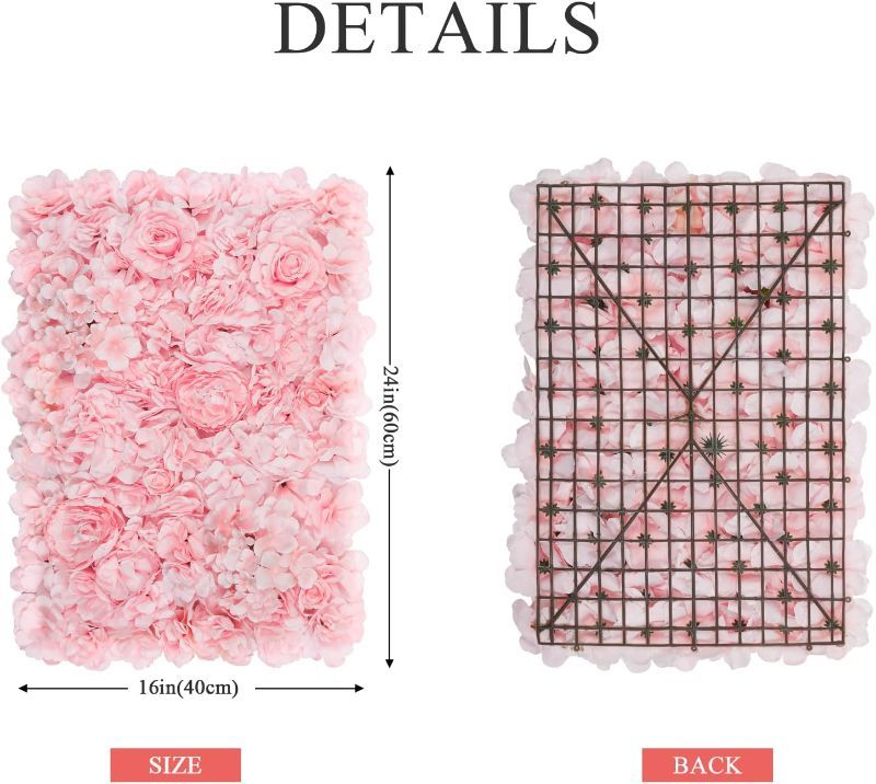 Photo 1 of **ONE PIECE***
Flower Wall Panel Backdrop Decor: Blosmon Blush Artificial Floral Backdrop for Wedding Party Baby Bridal Shower,