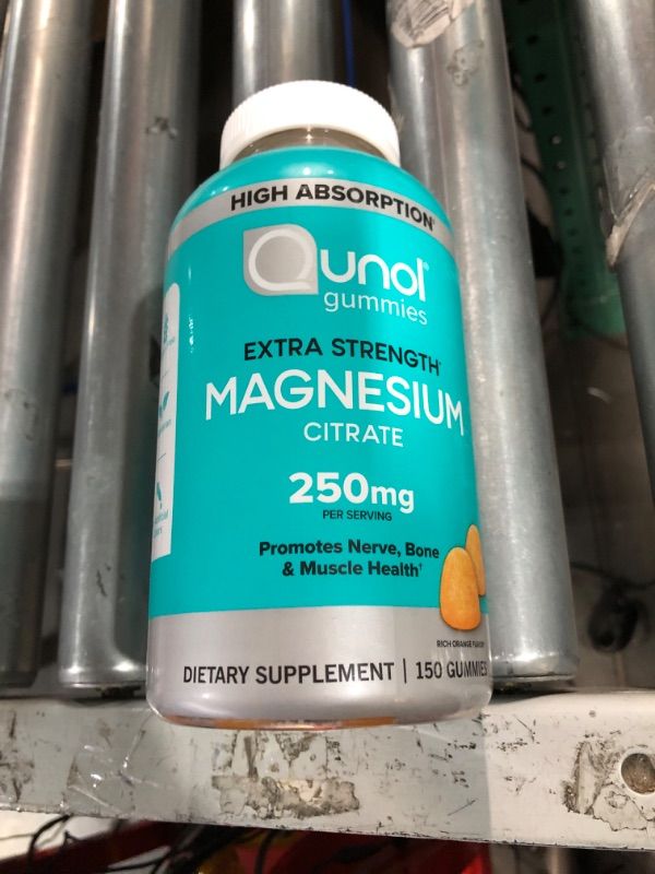 Photo 3 of 11/24-Qunol Magnesium Citrate Gummies for Adults, 250mg Magnesium Gummies Extra Strength 250mg, High Absorption Magnesium Supplement, Supports Nerve Health, Bone Health, Muscle Health, Vegetarian, 150 Count11