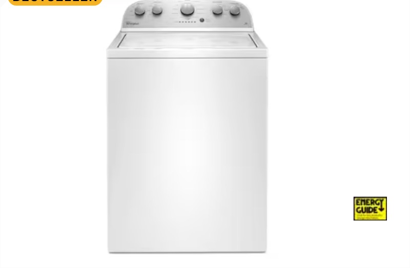 Photo 1 of Whirlpool 3.5-cu ft High Efficiency Agitator Top-Load Washer (White)