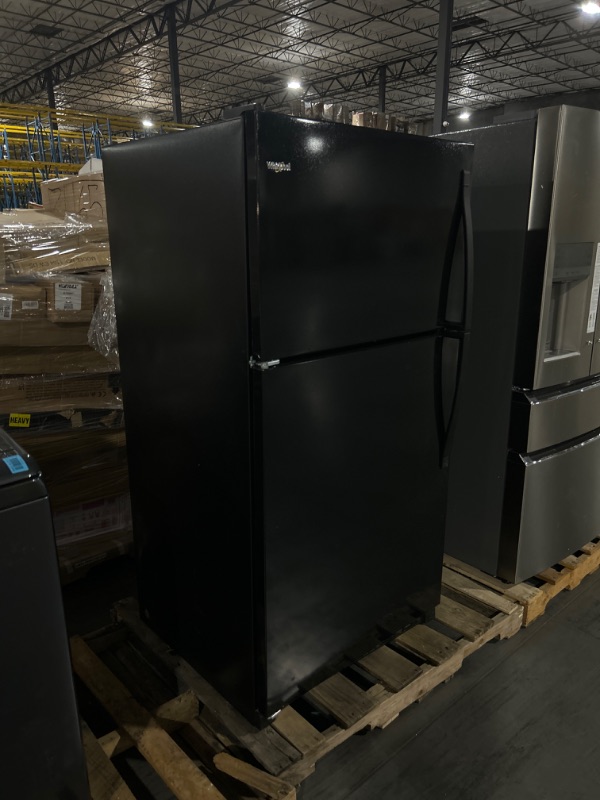 Photo 3 of Whirlpool 20.5-cu ft Top-Freezer Refrigerator (Black)