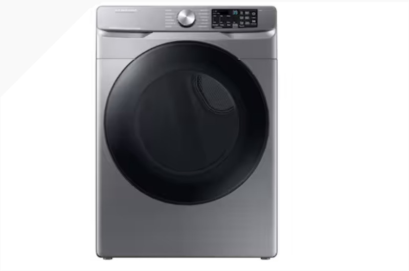 Photo 1 of Samsung 7.5-cu ft Stackable Steam Cycle Smart Electric Dryer (Platinum)