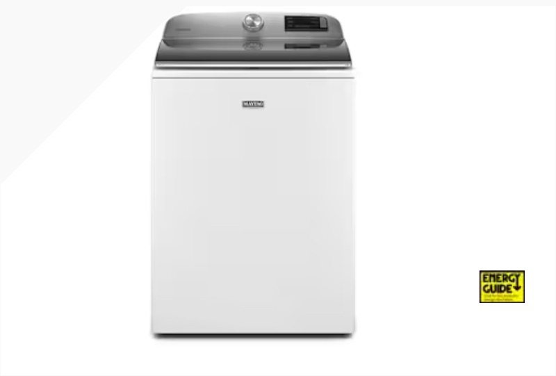 Photo 1 of Maytag Smart Capable 4.7-cu ft High Efficiency Agitator Smart Top-Load Washer (White)