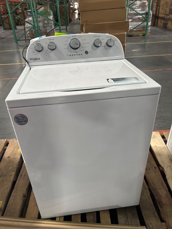 Photo 4 of Whirlpool 3.5-cu ft High Efficiency Agitator Top-Load Washer (White)