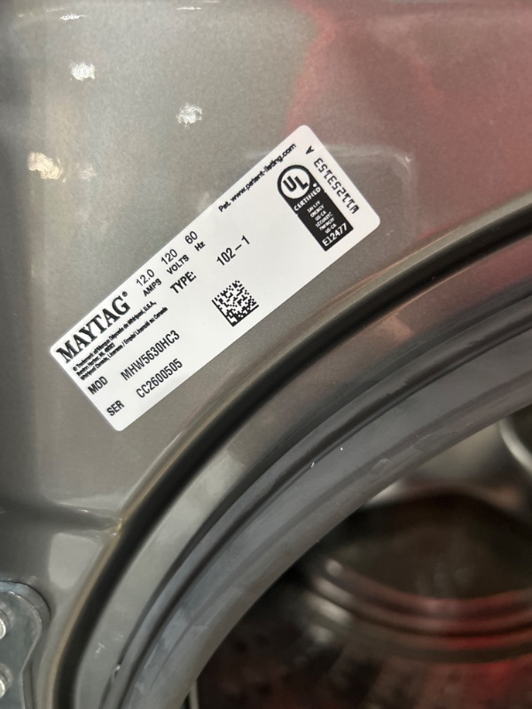 Photo 5 of Maytag 4.5-cu ft High Efficiency Stackable Steam Cycle Front-Load Washer (Metallic Slate) ENERGY STAR