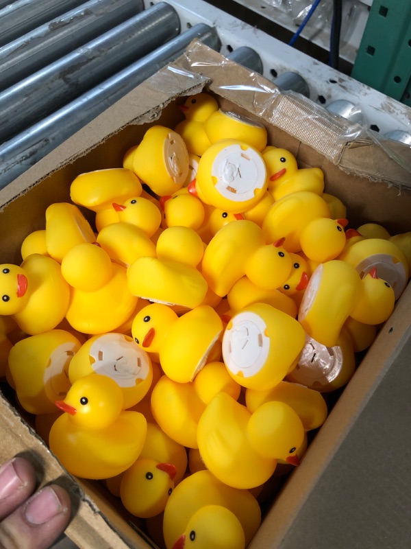 Photo 2 of 100 Pcs Bulk LED Rubber Ducks Light Up Yellow Bathtub Rubber Ducks