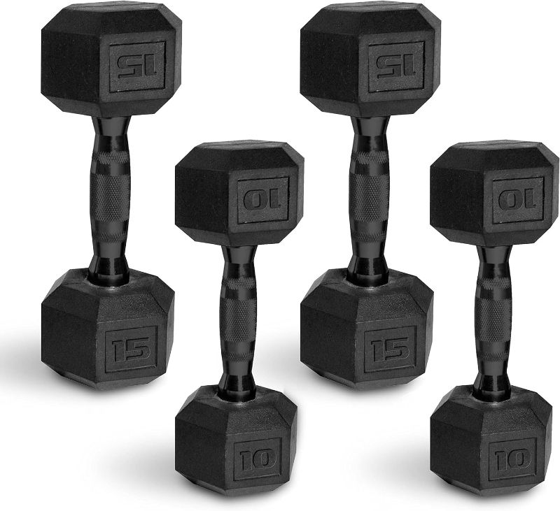 Photo 1 of **STOCK PHOTO FOR REF - 10 LB ONLY - SINGLE DUMBELL**
CAP Coated Dumbell - 10LB