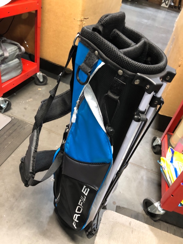 Photo 2 of **STOCK PHOTO FOR REF - BAG ONLY**
WILSON Junior Profile JGI Stand Bag Blue Large (11-13) 