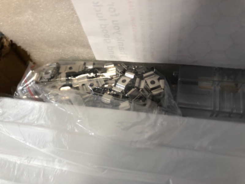 Photo 1 of ***MISSING PARTS READ NOTES***SENKOYU Bright DIY Plug-in Hexagonal Garage Lights for car Repair, Silver (KL-L202A-SW) AC 100-240V (190.56" x 95.76")