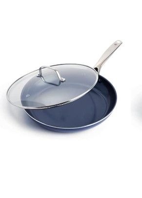Photo 1 of (READ NOTES) Blue Diamond Cookware Diamond Infused Ceramic Nonstick 12" Frying Pan Skillet