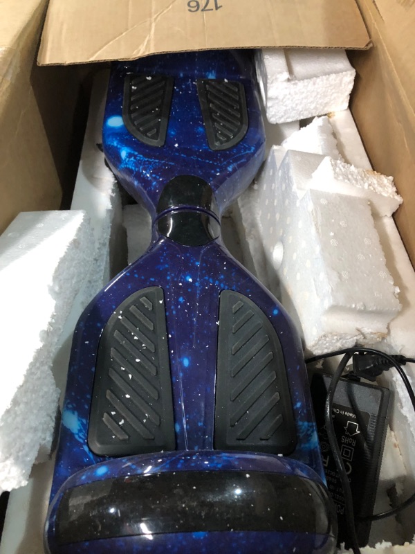 Photo 1 of ***USED - UNABLE TO TEST***
SIMATE 6.5" Hoverboard with Bluetooth & LED Lights, Self Balancing Hover Boards for Kids & Adults & Girls & Boys, for All Ages Galaxy Blue