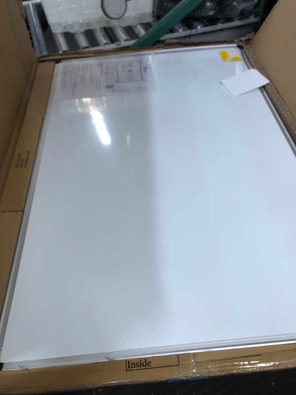 Photo 3 of XBoard Magnetic Dry Erase Board/Whiteboard, 36 X 24 Inches, Double Sided White Board,1 Dry Eraser & 3 Dry Erase Markers & 4 Push Pin Magnets 36" x 24"