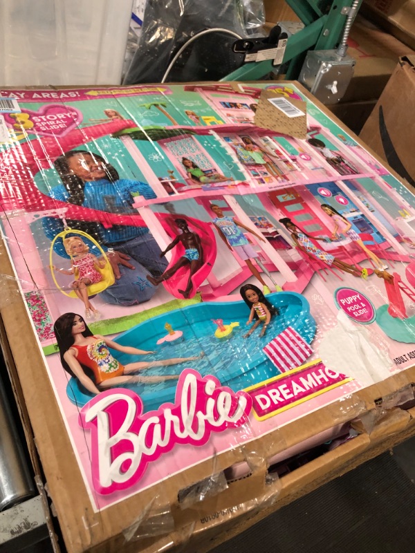 Photo 2 of Barbie Dreamhouse 2023, Pool Party Doll House with 75+ Pieces and 3-Story Slide, Barbie House Playset, Pet Elevator and Puppy Play Areas?