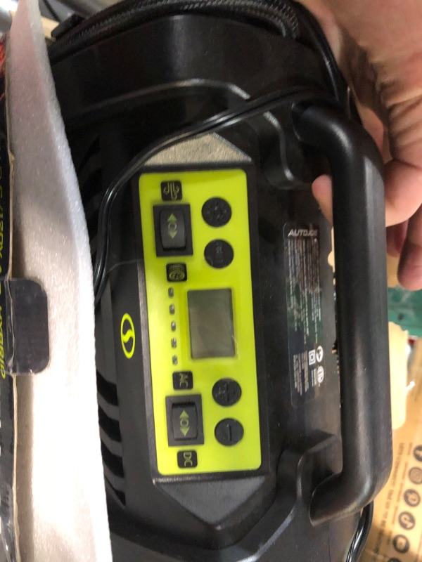 Photo 3 of Auto Joe ATJ-AIR1-HYB Hybrid 12-Volt/120-Volt AC High Volume Tire Inflator/Deflator, w/Digital Pressure Gauge, Tire Air Chuck Adaptor, Sports Pin, General Inflatable Valve, & Auto Shut Off Original Green