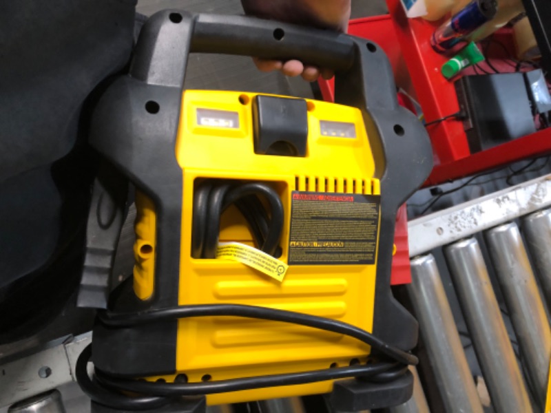 Photo 2 of DEWALT DXAEJ14-Type2 Digital Portable Power Station Jump Starter - 1600 Peak Amps with 120 PSI Compressor, AC Charging Cube, 15W USB-A and 25W USB-C Power for Electronic Devices 1600 Amps