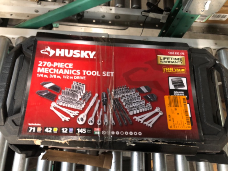 Photo 1 of ***MISSING 4 WRENCHES***
Husky 270-piece mechanics tool set