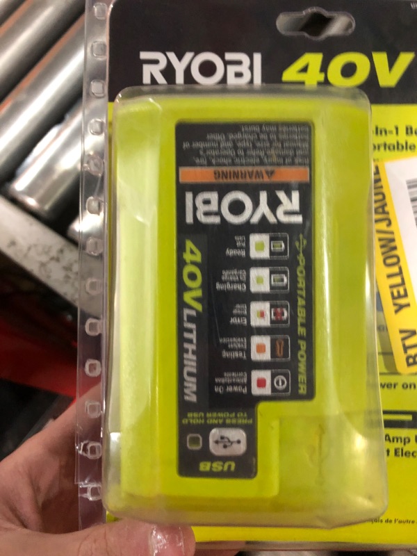 Photo 3 of MISSING PLUGIN Ryobi 1004-040-931 40 Volt Compact Wired Lithium-Ion Battery Charger with USB Port